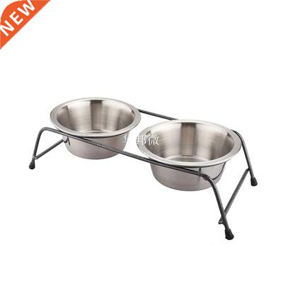 Food Water Non Toxic Feeding Home Garden Dog Bowl Double Din
