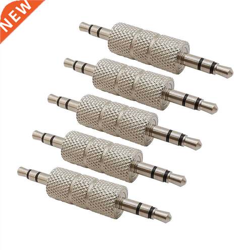 5Pcs/lot Metal 3.5 mm Stereo Male Plug to 3.5mm Male Plug St