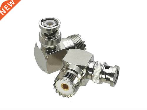 10Pcs Connector BNC Male Plug to UHF SO239 Female Jack Right