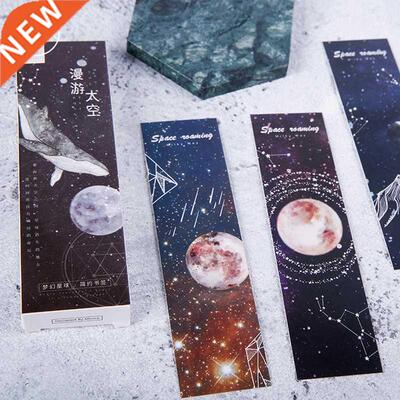 30 pcs/box Dream Space constellation paper bookmark statione