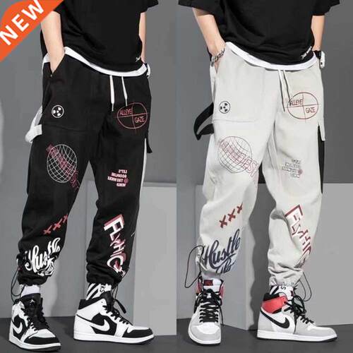 Hip Hop Fashion Pants Japanese Streetwear Pants Graphic High