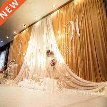 Ice Swag Silk Wedding Curtain Customized Backdrop Organza