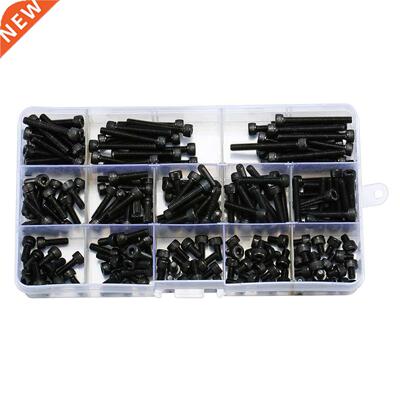 195Pcs M4 12.9 Grade Carbon Steel Hex Socket Cap Head Screw