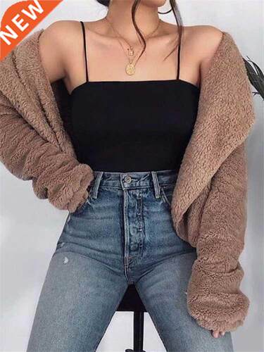 Tossy Basic Spaghetti Strap Tank Top Bra Summer White Tops F