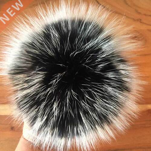 Nature Fur Pompom Fur Pom With Button  Fox Pompom Balls
