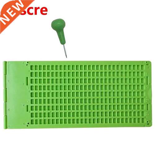 9 Lines 30 Cells Braille Writing Slate and Stylus Plastic Br