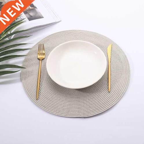 4pcs PP Dining Table Mat Woven Placemat Pad Heat Resistant B