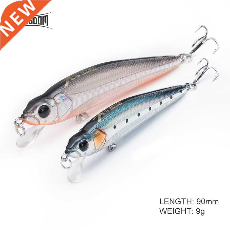 Kingdom 90mm 9g Fishing Hard Lure Floating Minnow Movable L