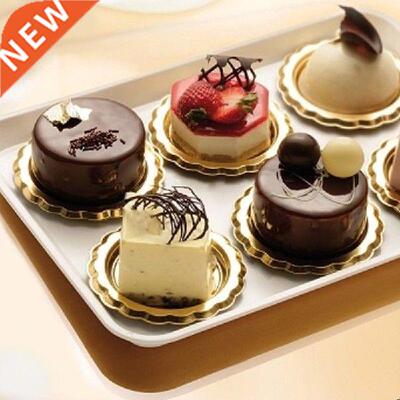 10Pcs Cake Mousse Base Golden Mats Multi Shape Food Grade