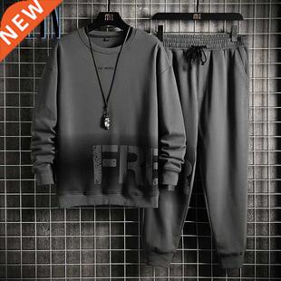 Mens Clothing 2 Piece Set 2021 Winter Autumn Tracksuit Men J