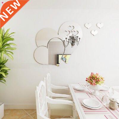 Mirror love Heart decoration 3D three-dimensional living