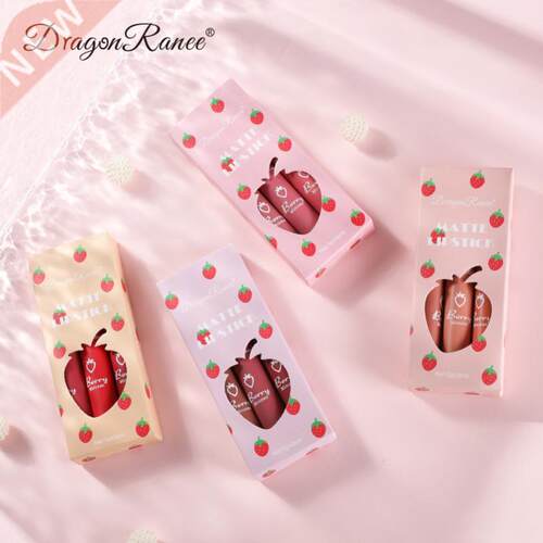 3Pcs/setVelvet Matte Lip Glaze Waterproof Long Lasting
