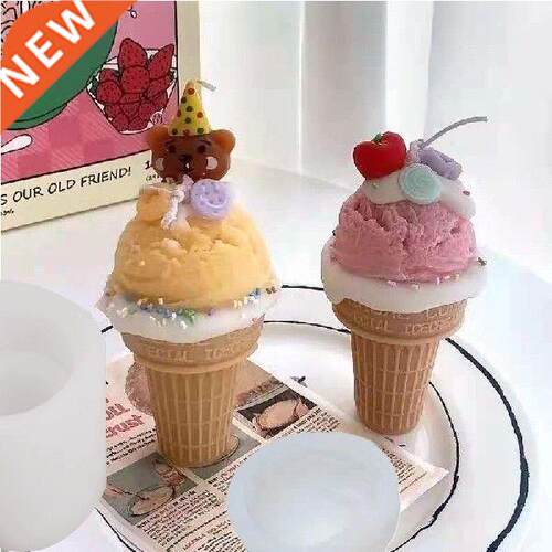 Ice Cream Silicone Candle Mold Soap Mold 3d Cake Chocolate