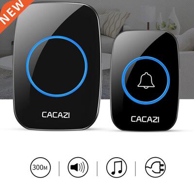 CACAZ New Wreless Doorbell Waterproof 300M Remote EU US Pl
