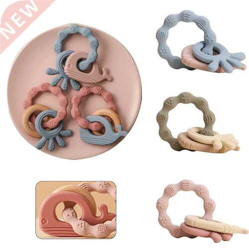 Baby Silicone Teethers Rodent Teething Ring Newborn Baby Rat