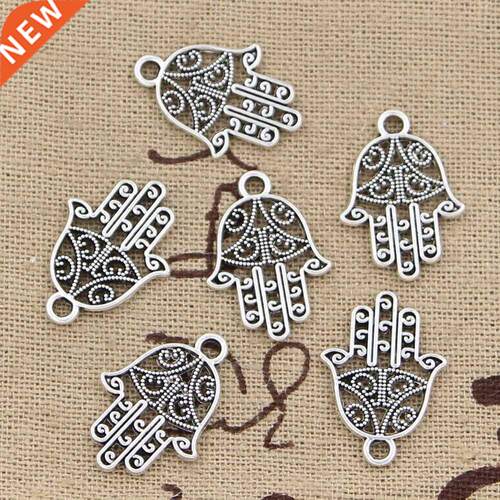0pcs Charms Hamsa Palm Protection 20x15mm Handmade Pendant