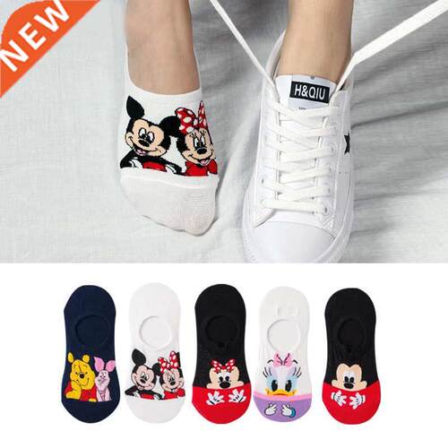 5 Pairs Casual Cute women Socks animal Cartoon Mickey Minnie