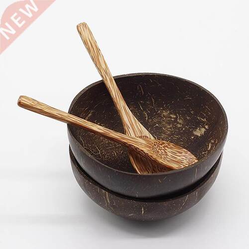 Natural Coconut Wood Spoon Bowls Coconut Palm Wood Scoop Cut