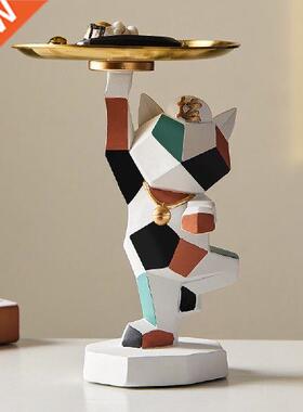 Modern Home Decoration Geometric Cat Storage Tray Living