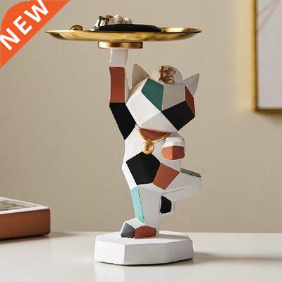 Modern Home Decoration Geometric Cat Storage Tray Living