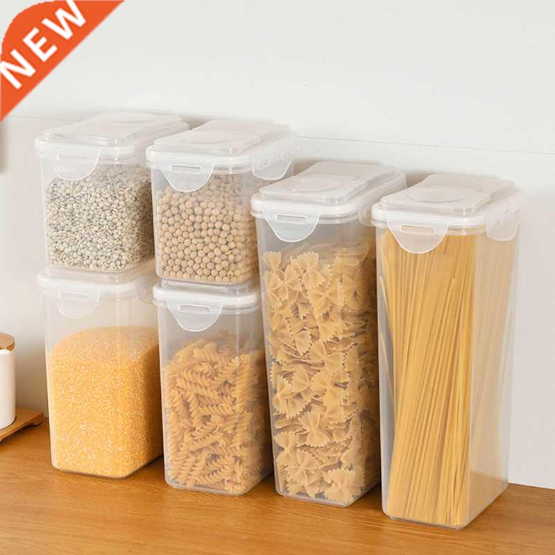 Transparent Grain Storage Box Kitchen Organizer Fridge