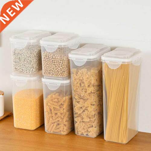 Transparent Grain Storage Box Kitchen Organizer Fridge
