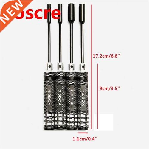 4pcs/set Metal Hex NUT Key Socket Screw Driver Wrench for RC