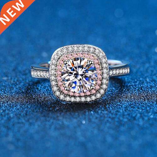Sterling Silver Moissanite Proposal Ring For Women Round Bri