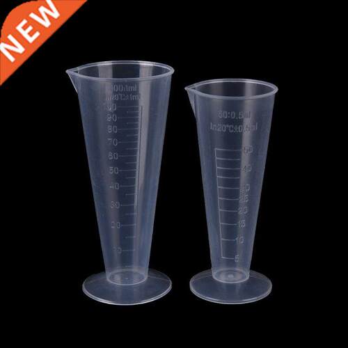 1PCS 50/100ML Transparent Measuring Cup Labs Plastic Graduat