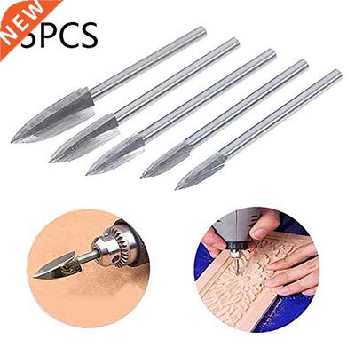 5pcs Wood Carving Engraving Drill Bit Set Milling Cutter Car