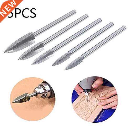 5pcs Wood Carving Engraving Drill Bit Set Milling Cutter Car