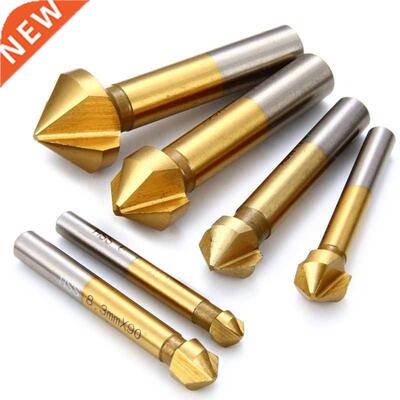 6pcs 3 Flute Countersink Drill Bit 90 Degree HSS 4241 Edge C