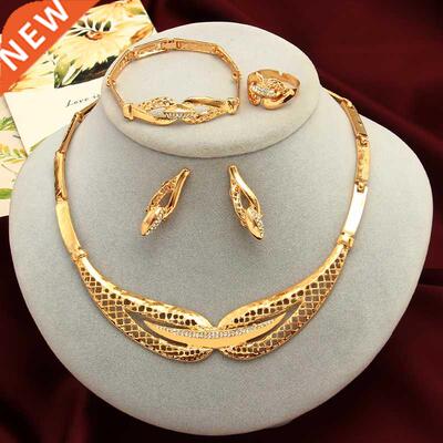 ZOSHI Dubai Jewelry Sets Crystal Necklace Bracelet Earrings
