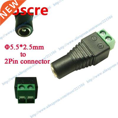 100 pcs 5.5 X 2.5mm DC Power plug female Plug CCTV connecto