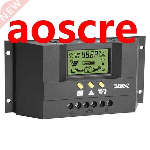 30A PWM Solar Charge Controller 12V 24V LCD Display Intellig