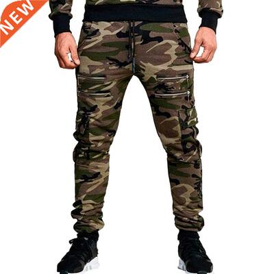 New Fashion Men Autumn Winter Casual Trousers Camouflage Pri