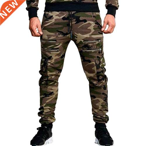 New Fashion Men Autumn Winter Casual Trousers Camouflage Pri