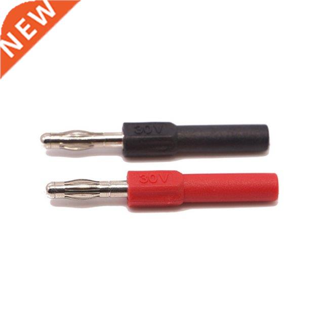 2pcs 1red 1black 4mm Banana shrouded to 2mm plug female m