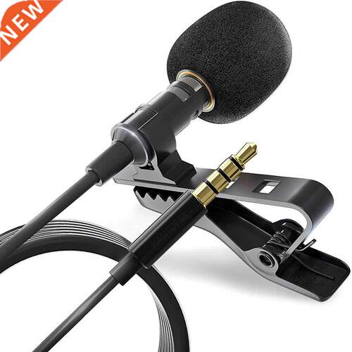 3.5mm Mini Lavalier Microphone Metal Clip Lapel Mic for Mobi