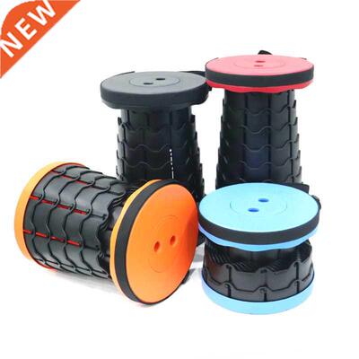 Retractable Folding Stool for Camping Fishing Height Adjusta