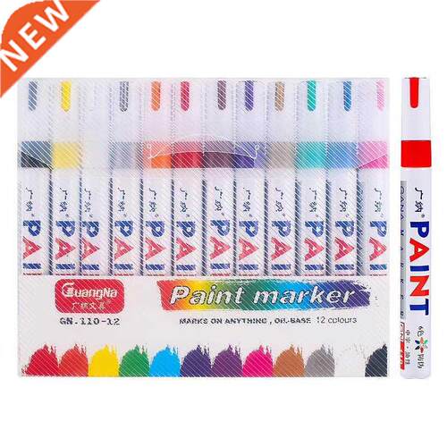 12 colors set Waterproof Car Tyre Tread Rubber Metal Pe