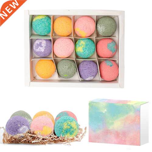 12pcs Organic Bath Ball Bombs Gift Set Natural Mini