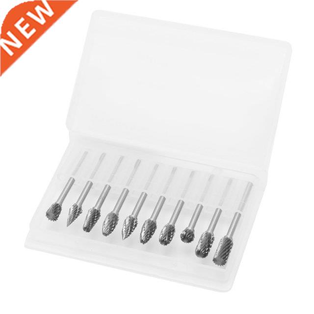 10Pcs 1/8 6mm Tungsten Carbide Cutter Rotary Burr Set CNC E