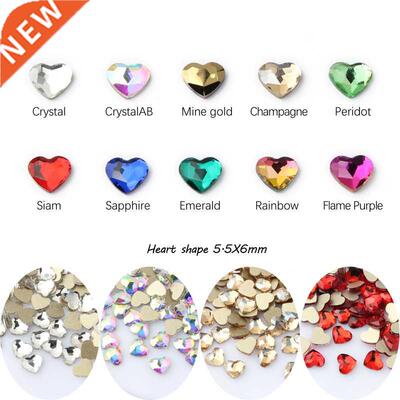 Hot heart-shaped nail art rhinestones 11 colors exquisite cr