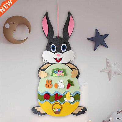 DIY Easter Felt Hanging Felt Rabbit Set with Detachable Orna
