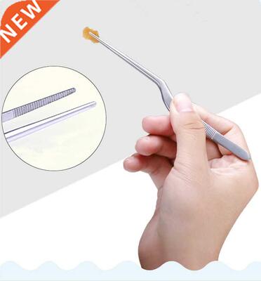 ZtDpLsd 1Pcs Tweezers Atraumatic Forceps Angled Clamp Stainl
