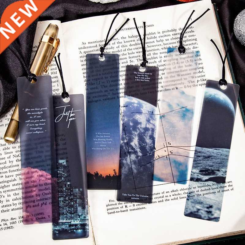 5 pcs/pack Space Tour Series Bookmark PVC Reading Book mark