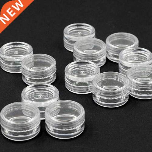 25/50Pcs Empty Plastic Makeup Round Storage Box Nail t Bea