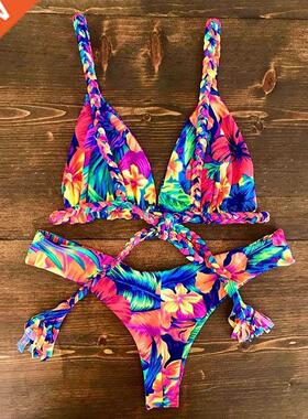 2021 Bikini Set Women Swimwe Push Up Swimsuit Top Solid Bo