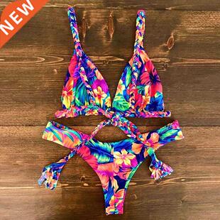 2021 Bikini Set Women Swimwe Push Up Swimsuit Top Solid Bo